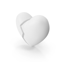 Broken Heart White PNG & PSD Images