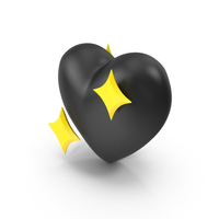 Heart Sparkling Black PNG & PSD Images