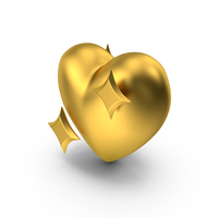 Heart Sparkling Gold PNG & PSD Images
