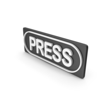 Black Press Sign PNG & PSD Images