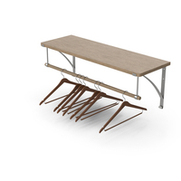 Wall Hanger With Shelf And Hangers PNG & PSD Images