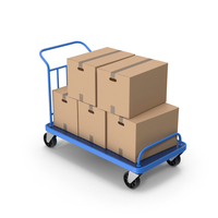 Blue Roller Handcart PNG & PSD Images