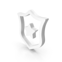 White Police Security Badge Outline Symbol PNG & PSD Images
