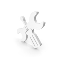White Wrench Icon PNG & PSD Images