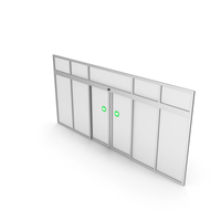 Six Section Supermarket Automatic Door PNG & PSD Images