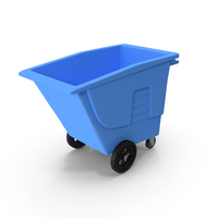Wheeled Plastic Blue Trash Can PNG & PSD Images