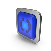 Blue Square Round Arrows Button Icon PNG & PSD Images