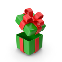 Open Green Gift Box PNG & PSD Images