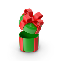 Open Green Gift Box PNG & PSD Images
