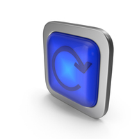 Reset Blue Icon Square Button PNG & PSD Images