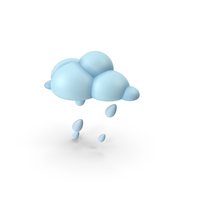 Cloud With Raindrops PNG & PSD Images