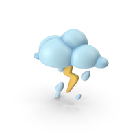 Cloud & Thunder Icon PNG & PSD Images