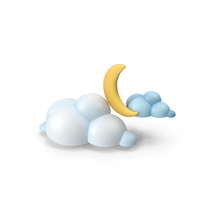 Clouds With Moon PNG & PSD Images