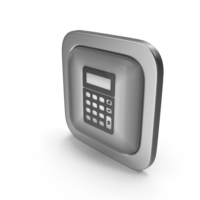 Calculator Grayscale Icon Square Button PNG & PSD Images