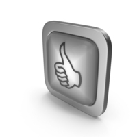 Grayscale Square Like Button Icon PNG & PSD Images