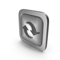 Recycle Grayscale Icon Square Button PNG & PSD Images