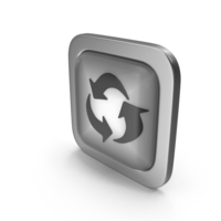 Recycle Grayscale Icon Square Button PNG & PSD Images