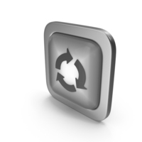 Recycle Grayscale Icon Square Button PNG & PSD Images