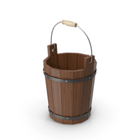 Dark Wood Bucket PNG & PSD Images