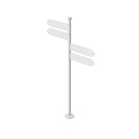 Monochrome Crossroad Signpost PNG & PSD Images