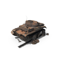 WW2 German Light Tank Destroyed PNG & PSD Images