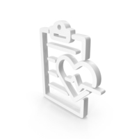 White Cardiology Report Icon PNG & PSD Images