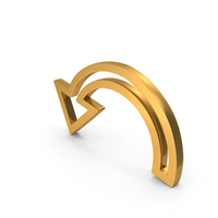 Gold Rotate Left Icon PNG & PSD Images