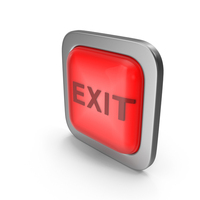 Red Square Exit Button Icon PNG & PSD Images