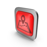 Location On Map Red Icon Square Button PNG & PSD Images