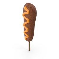 Corn Dog with Mustard PNG & PSD Images