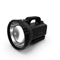 Digitals Long Range LED Searchlight Black PNG & PSD Images