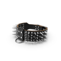 Dog Collar with Spikes Black PNG & PSD Images