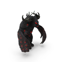 Black Red Glow Creature Character PNG & PSD Images