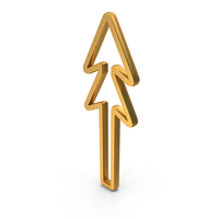Gold Two Headed Arrow Outline Icon PNG & PSD Images
