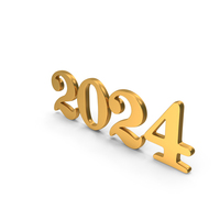 Gold New Year 2024 Icon PNG & PSD Images