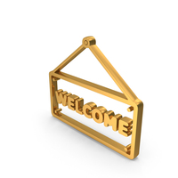 Gold Welcome Board Icon PNG & PSD Images