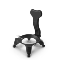 Balancing Fitness Chair Black Empty PNG & PSD Images