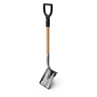 D-Handle Square Point Wooden Shovel PNG & PSD Images