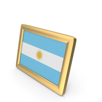 Argentina Flag Golden Desktop Photo Frame PNG & PSD Images