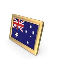 Australia Flag Golden Desktop Photo Frame PNG & PSD Images