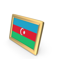 Azerbaijan Flag Golden Desktop Photo Frame PNG & PSD Images
