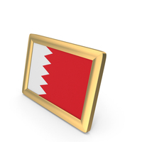 Bahrain Flag Golden Desktop Photo Frame PNG & PSD Images