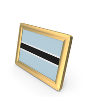 Botswana Flag Golden Desktop Photo Frame PNG & PSD Images