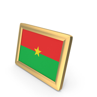 Burkina Flag Golden Desktop Photo Frame PNG & PSD Images