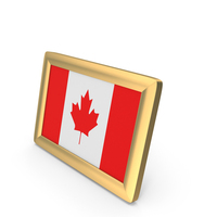 Canada Flag Golden Desktop Photo Frame PNG & PSD Images