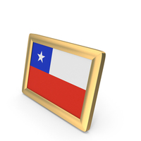 Chile Flag Golden Desktop Photo Frame PNG & PSD Images