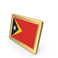 East Timor Flag Golden Desktop Photo Frame PNG & PSD Images