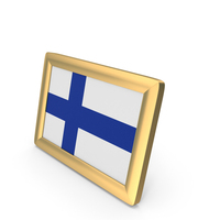 Finland Flag Golden Desktop Photo Frame PNG & PSD Images