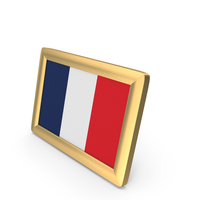 France Flag Golden Desktop Photo Frame PNG & PSD Images