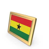Ghana Flag Golden Desktop Photo Frame PNG & PSD Images